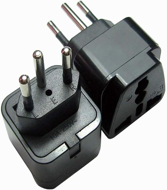 Switzerland Plug Adapter, Swiss Plug Adaptor  UK to Swiss Plug Adaptor (Pack of 2)