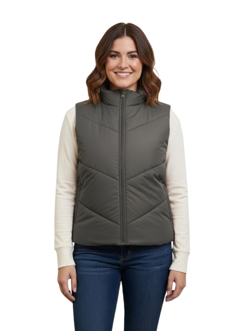 sqew Women’s Lightweight Quilted Puffer Jacket | Sleeveless Warm Winter Vest for Women | High Neck Zipper Front Cozy Outerwear | Casual Layered Jacket for Cold Weather-picture-30