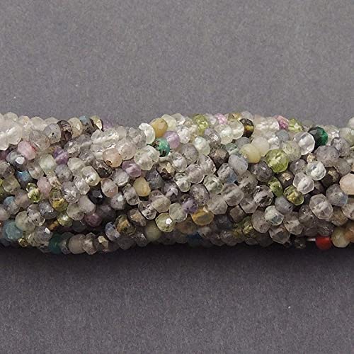 Perles rondelles de pierres fines multicolores facettées de qualité pour vos designs