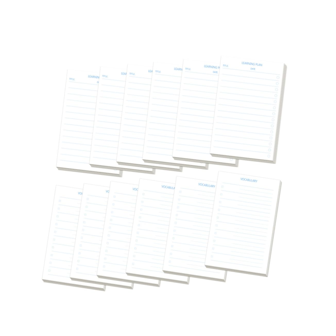 Artibetter 3 Pièces 12 bloc-notes livre de mots enfants indice bloc-notes de poche plaine blocs-notes multi-usages cahier étudiant Petit carnet Mémo petites notes de service Papier