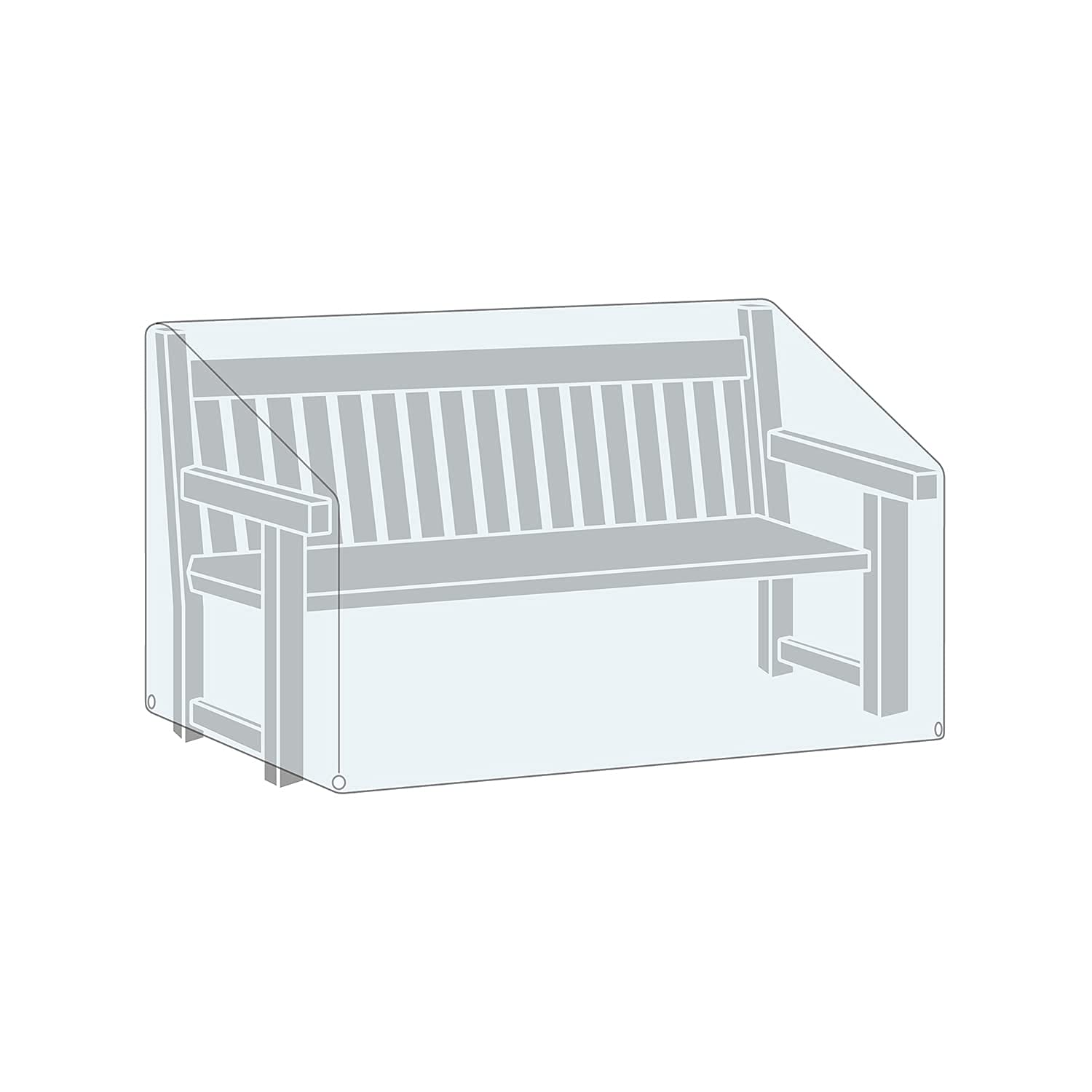 Copertura per panca da giardino, impermeabile, resistente ai raggi UV e antivento, per panca da giardino, per 2 posti (120 x 60 x 80 cm)