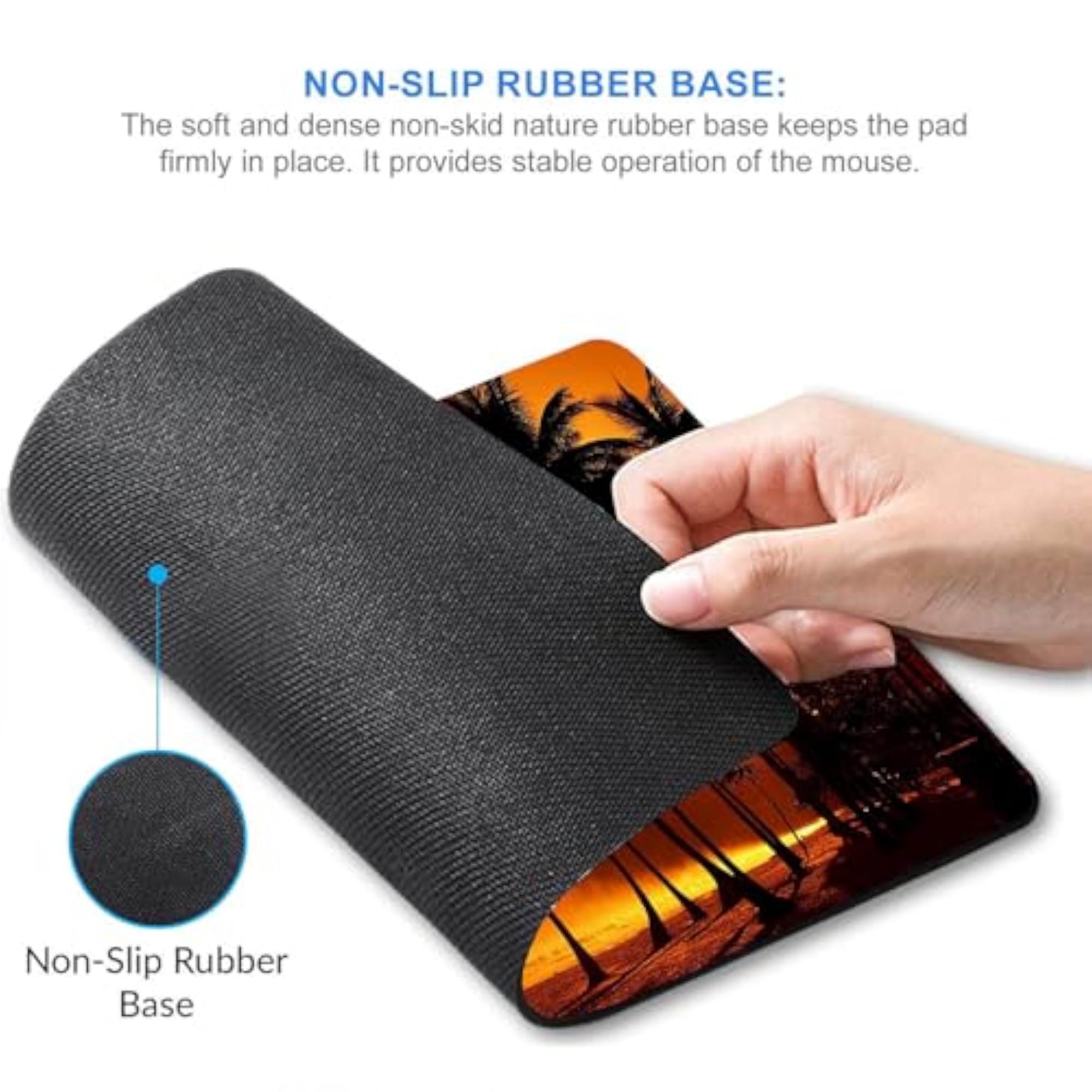 Palmtrees Mouse Pad with Anti-Slip Base