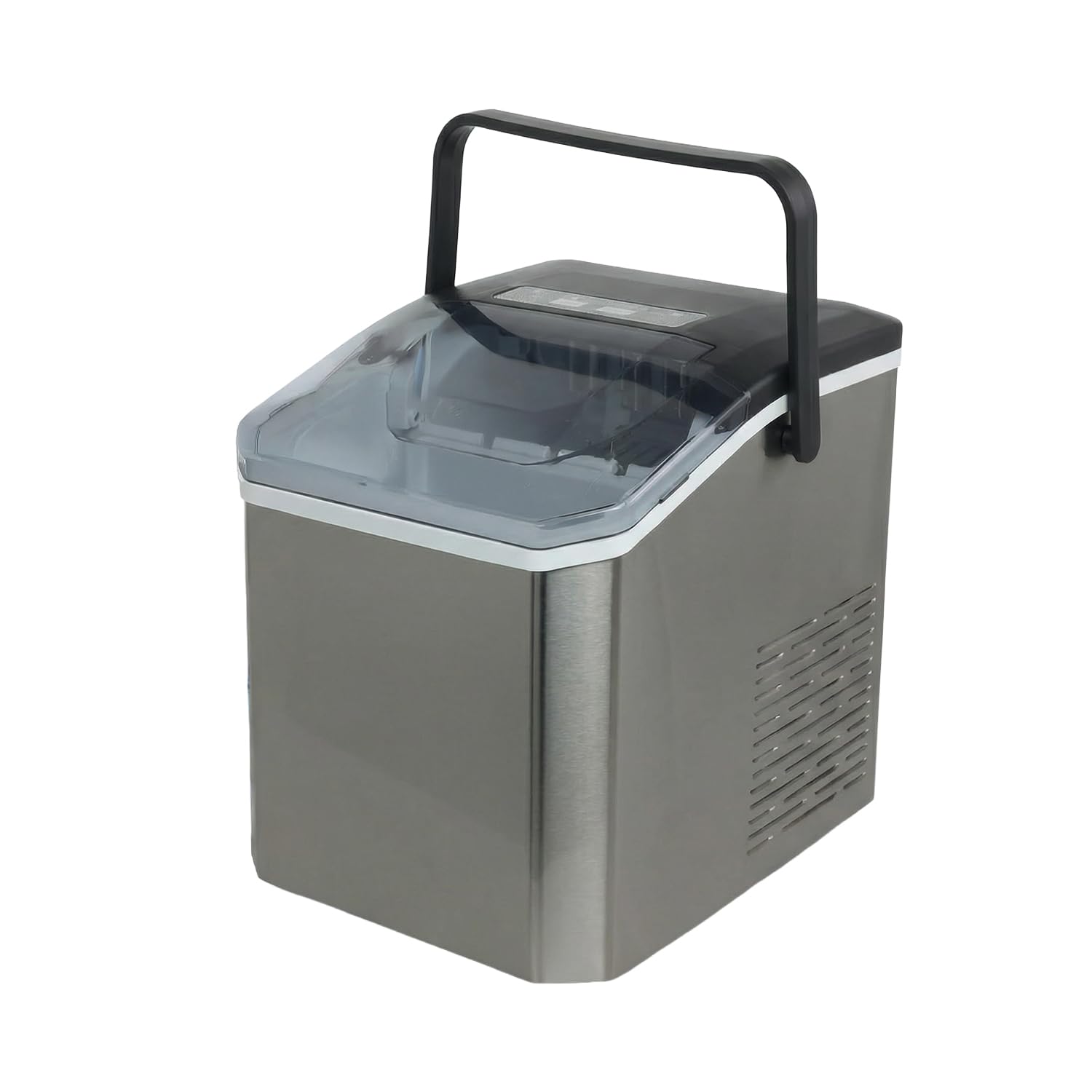 Ice Maker, 14kg/24H Countertop Ice Machine with 2 Bullet Ice Sizes, 6-Min Fast Ice Making, Self-Cleaning, Low Water Alerts, Quiet Operation, Ideal for Home Kitchen Office Bar Camping (Silver)
