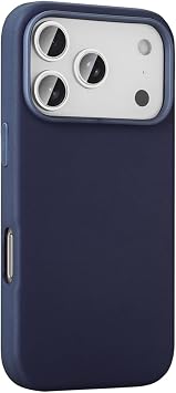 Gpack iPhone 17 Pro Max ile Uyumlu K l f, Kupra Deri G r n ml , M-safe  arj  zellikli, Lacivert