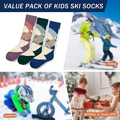 Chaussettes de ski garçons lot de 3 paires thermiques et chaudes - 5