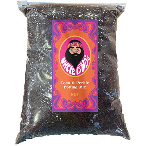 Uncle Bud's Coco and Perlite Potting Mix, Soil for Maximum Plant Growth, Perfect for Indoor and Outdoor Container Gardens, 8 QTS, Coconut Coir Peat, Plant Directly no Additional Ingredients Required