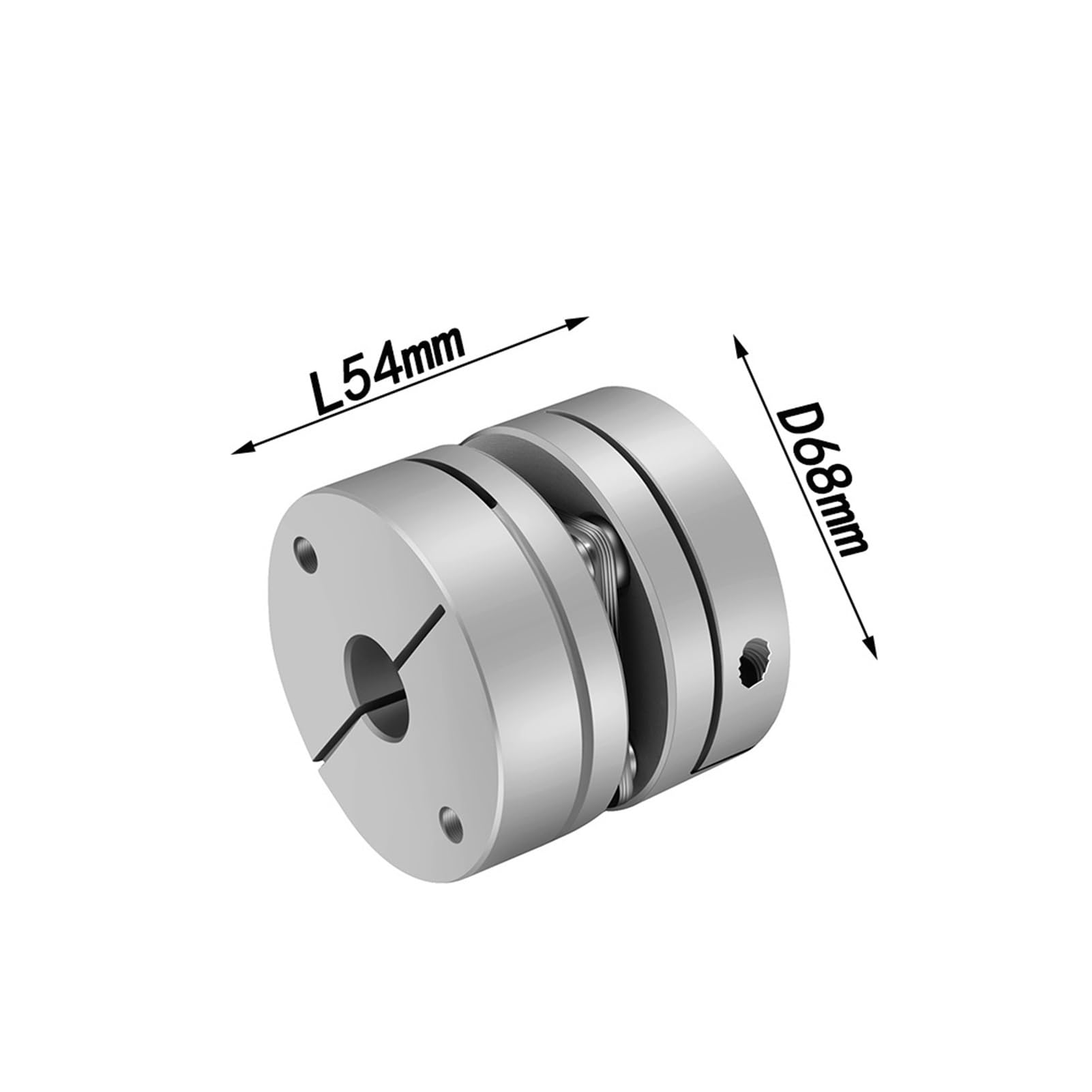 Accoppiamento a membrana 1PC Giunto elastico a diaframma singolo in lega di alluminio D68L54 D68 L54 encoder servomotore passo-passo a vite a sfere(15X15)