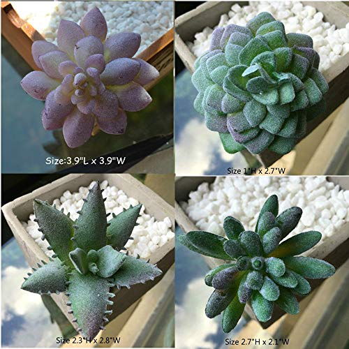 5 Pcs Artificial Succulent Plants Unpotted In Flocked Fake Realistic Succulents For Home Gardern Diy Decoration #TOP2
