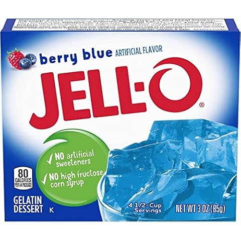 Jello Berry Blue Gelatin Dessert Jell-O 3oz 85g American Jelly Jello Cover