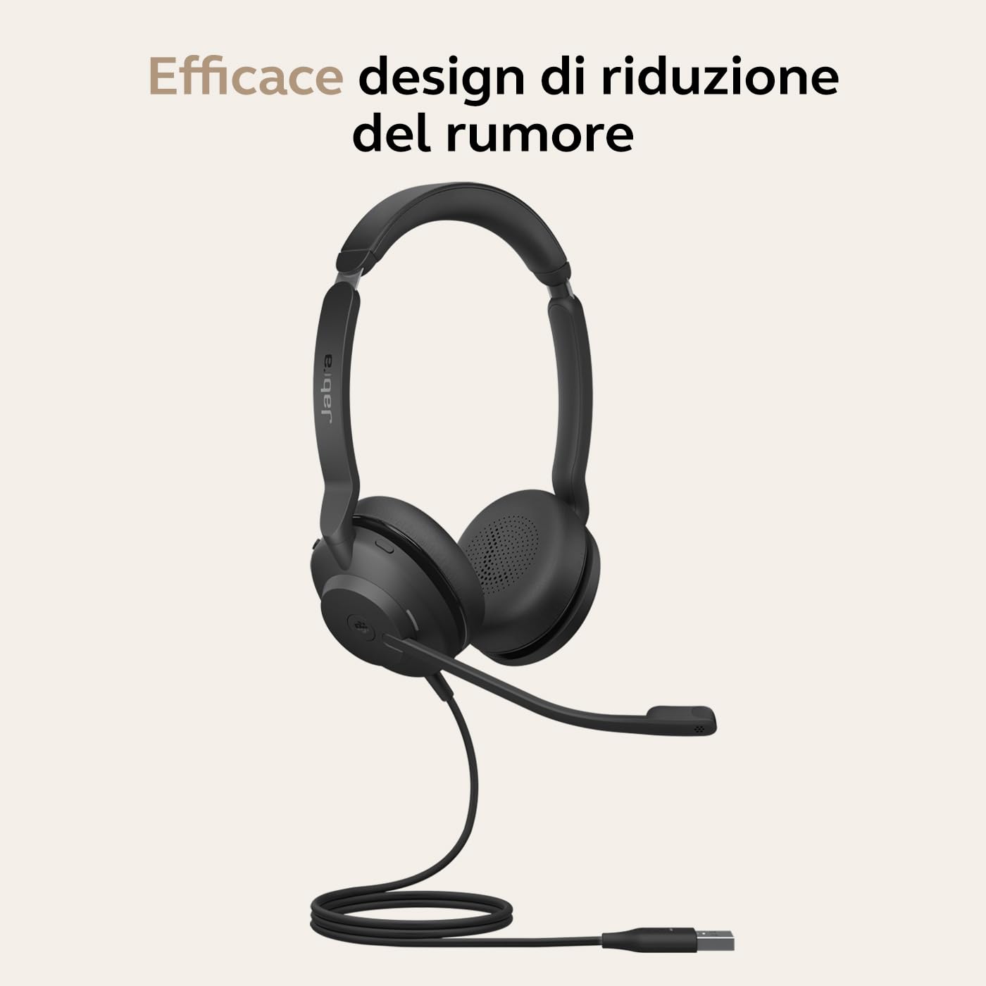 Jabra Evolve2 30 SE - Cuffie Stereo Cablate, USB-A, Ottimizzato per Microsoft Teams, Stereo, Nuova edizione