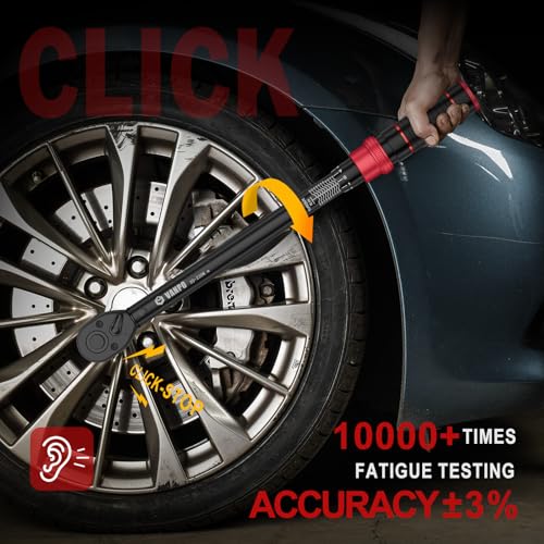 Detaillierter 1/4 Zoll Drehmomentschlüssel aus Cr-V Stahl mit ±3% Genauigkeit und Klick-Mechanik für feine...