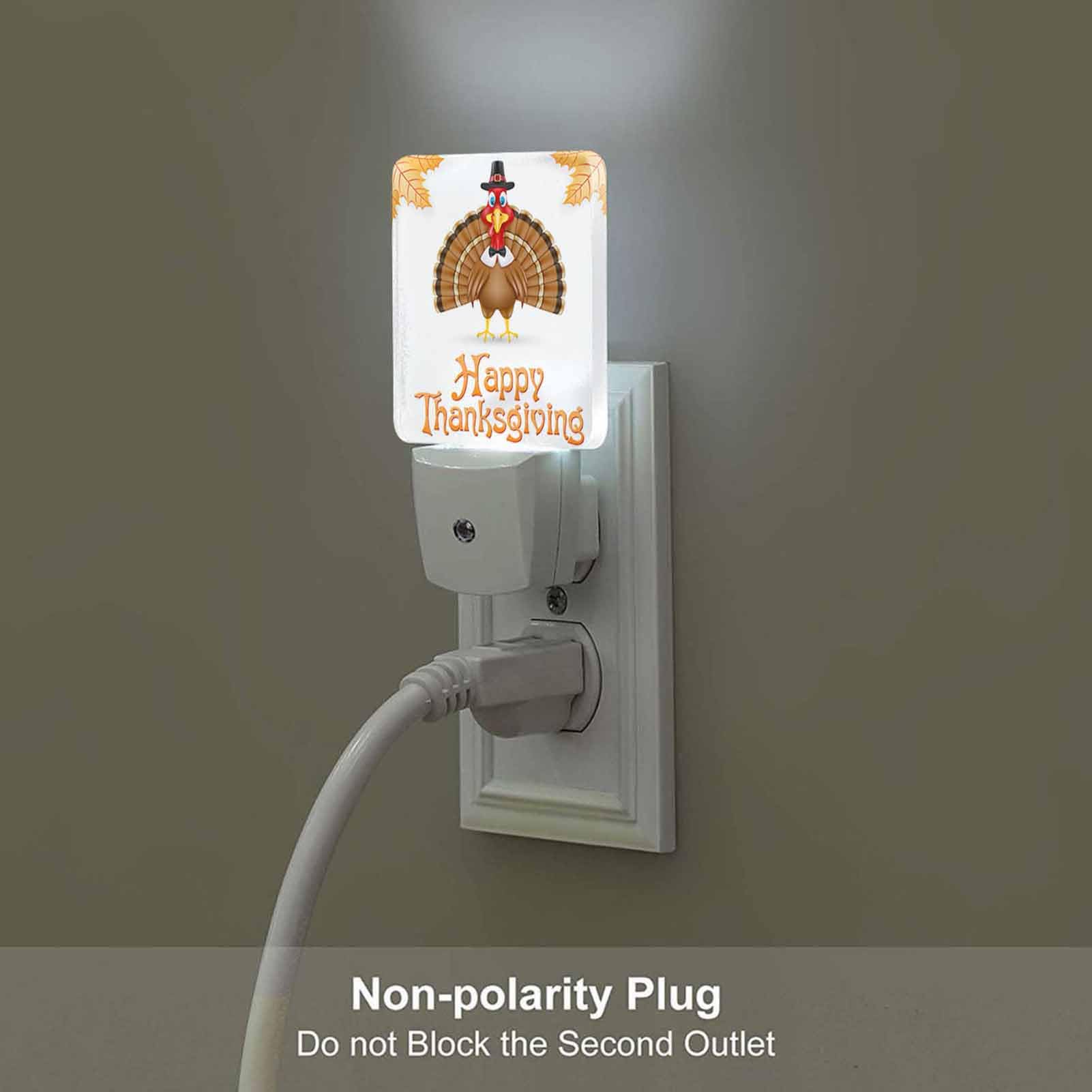 Sunflowers Night Light LED Dusk To Dawn Auto Sensor Night Lamp Plug-in Nightlight For Bedroom Hallway Kitchen 2 Pcs