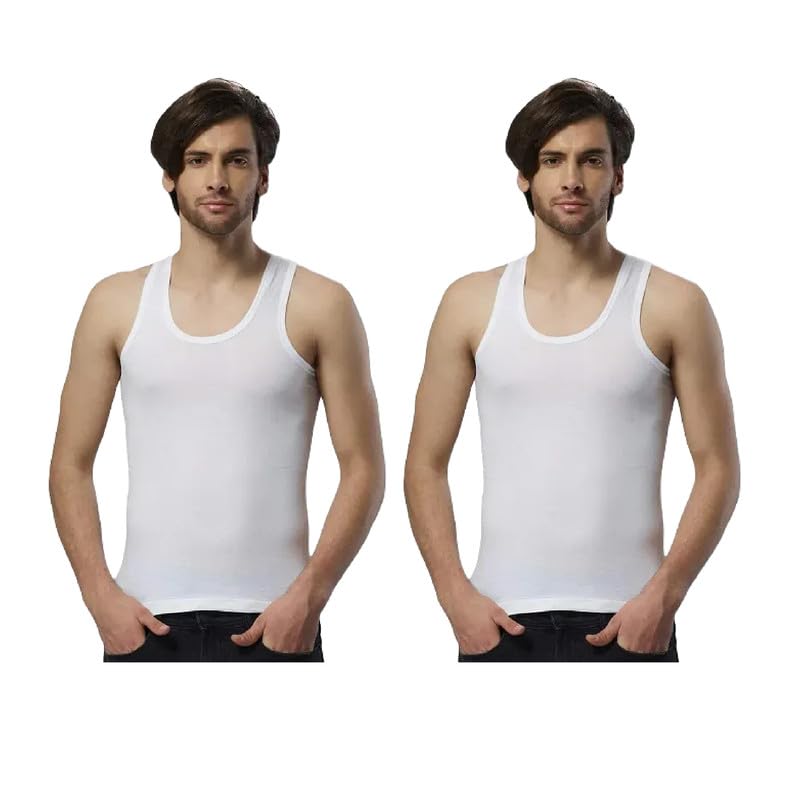 innero Mens Cotton Vest White Color Regular Fit Round Neck Sleeveless Baniyan-picture-15