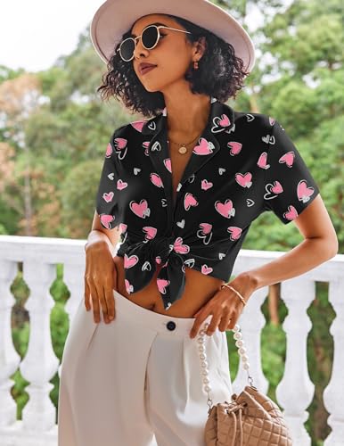 Image of Ekouaer Pajamas Set for Women Short Sleeve Sleepwear Button Down Pjs Lounge Sets Soft Nightwear