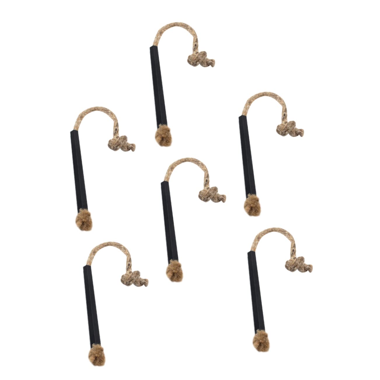 ifundom 3 Series Astillas Iniciador De A Prueba De Agua Palo para Encender SOGA Cable Iniciador De Al Aire Aleación De Aluminio Negro 6 Piezas*3