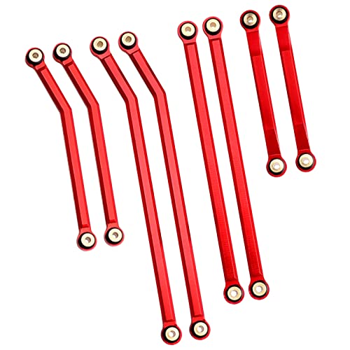 GoHobby High Clearance Front Links Set for Axial SCX24 Gladiator AXI00005, 8PCS (Red)