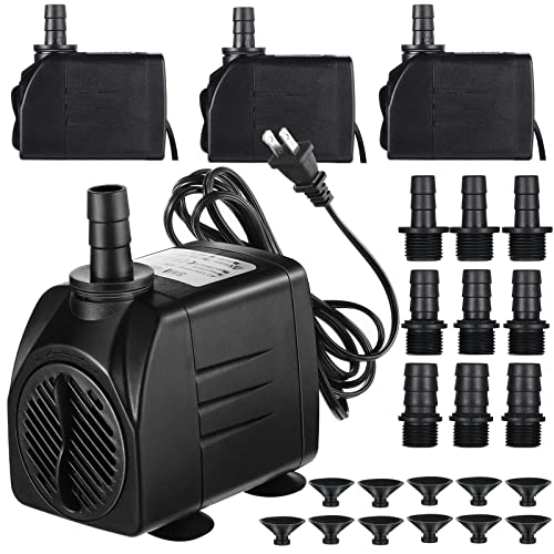4 Pieces 396Gph Water Fountain Pump 25W Pond Pump With 5Ft Power Cord Fish Tank Pump For Pond, Water Feature, Aquariums, Hydroponics, Indoor Outdoor Fountain #TOP19