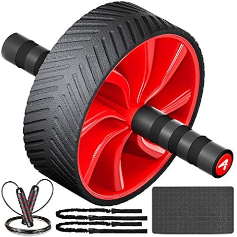 ARUN 5-in-1 Ab Roller for Abs, Ab Wheel Exercise Equipment for Core Workout, Fitness Equipment£¬Ab Wheel Kit with Resistance Bands, Knee Mat, Jump Rope for Home Gym, Abdominal Exercise Cover