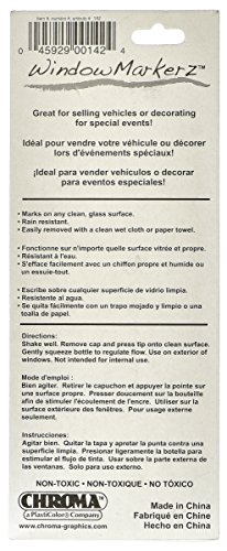 Chroma 000142 Orange Window Markerz - 2.05 oz.