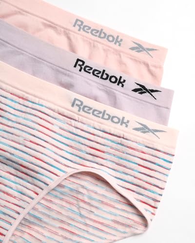 Reebok Girls' Brief Panties - 3 Pack Breathable Hipster Stretch Panties - Seamless Underwear for Girls (Sizes: 6-16)2