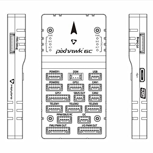 Image of Holybro Pixhawk 6C Flight Control for Four-axis Multi-axis Fixed Wing FPV Drone PX4 PIX4 Pixhawk4 Upgrade (Plastic Case 6C +PM07)