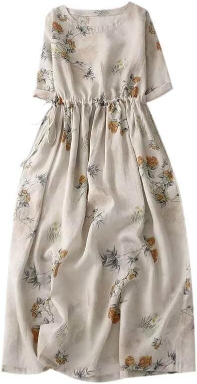 [Ｙｏｃｉｃｕｅ] ワンピース レディース 半袖ワンピース ロングワンピース ロング 大きいサイズ 半袖 無地 着痩せ 可愛い おしゃれ カジュアル 通勤 夏