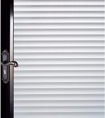 DUOFIRE Película para Ventana Patrón de Persianas Película de Privacidad para Ventana Película de Vidrio Película de Vidrio de Adherencia Estática