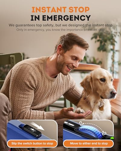 YABIFE 7-Speed Dog Nail Trimmers, Professional Dog Nail Grinder with Light - Heavy Duty Pet Nail Grinder for Dogs/Cats/Birds/Small Animals - Whisper Quiet, Single Hand Operation - Thumbnail 6