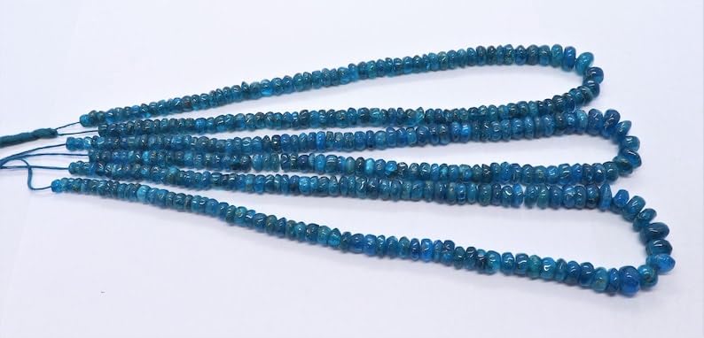 Perles en apatite fluo pour fabriquer vos colliers d'été bohèmes - 2