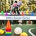 48 Pack 7 Inch Plastic Traffic Cones with 2 Black Bags, Agility Field Marker Soccer Cone, Safety Cones, Sports Cones, Training Cones for Skating Basketball Football, Practice Drills Themed Party Decor