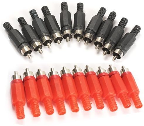 Honbay 20PCS Conector RCA Macho para Audio Video miniatura 2