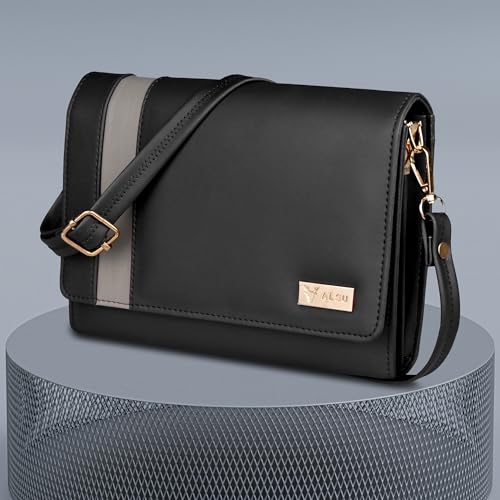 Image of ALSU Women's trendy Sling Bag | handbag | purse | crossbody bag| deattachable straps | adjustable straps |card slots side bag| phone pocket