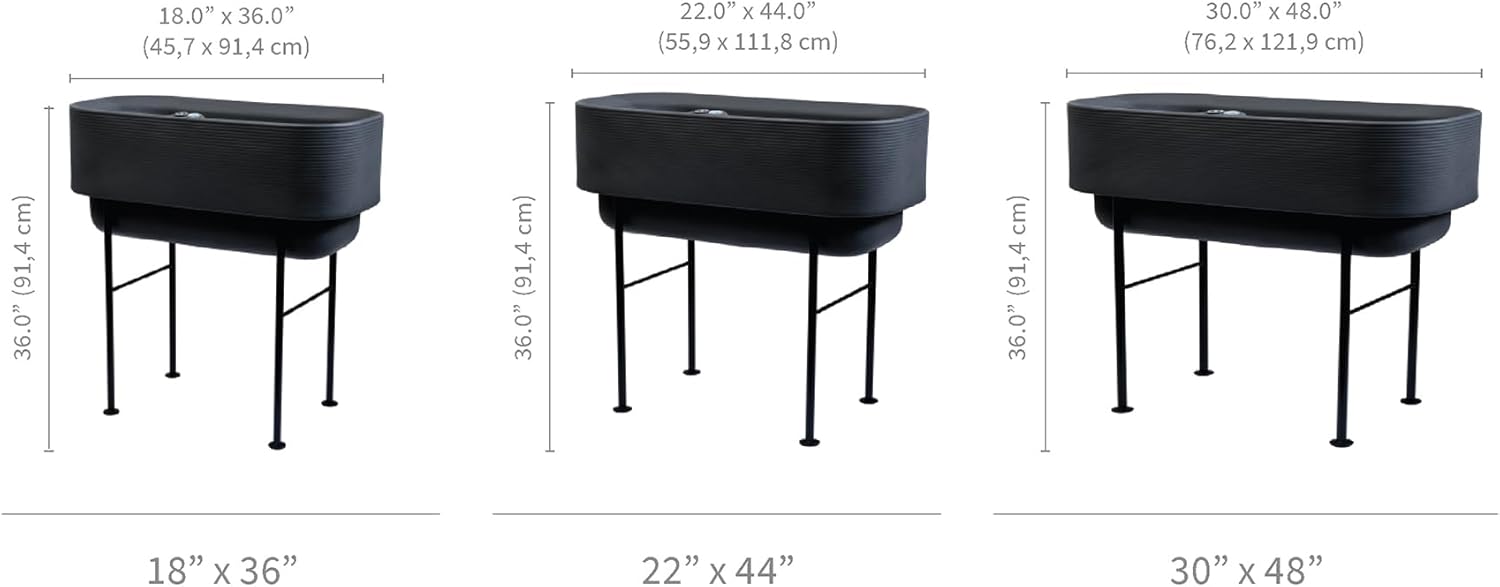 TruDrop Nest Self-Watering Raised Garden-Bed, Elevated Planter Box for Edible Gardening, Tomatoes, Herbs Planter -18" x 36" (Olive)