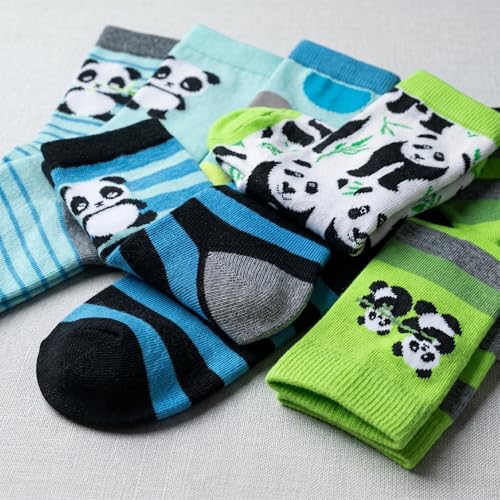 Image of Tipi Toe Women's 6-Pack Funky Crew Socks | Colorful Fun Patterned Novelty Dress Socks, Sizes 9-13