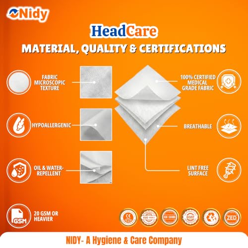 Image of Nidy Disposable Pillow Case Non-Woven Pillow Covers for Medical Travel Hotel Bedroom Home Bedding Portable Supplies Single-Use Pillowcases with Flap Design