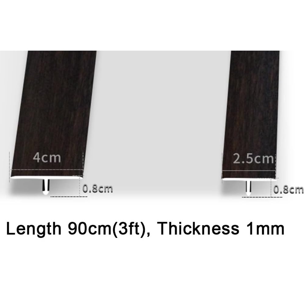 Moulure de Transition En T En Alumipour Plancher, Bande de Séparation Pour Porte, Largeur 2,5 Cm X 4,4 Cm, Garniture de Bord de Porte Pour Joints de Bois, Carrelage Et Stratifié./Red Oak/L90*W4Cm