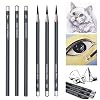 Crayons Fusain, Crayon de Charbon, Crayon de Croquis, Croquis Dessin Charbon, Fusains pour Dessin, Crayons Dessin Fusain, Crayons Dessin Noir, Bandes De Fusain, 3 Duretés Différentes, 6 Pièces