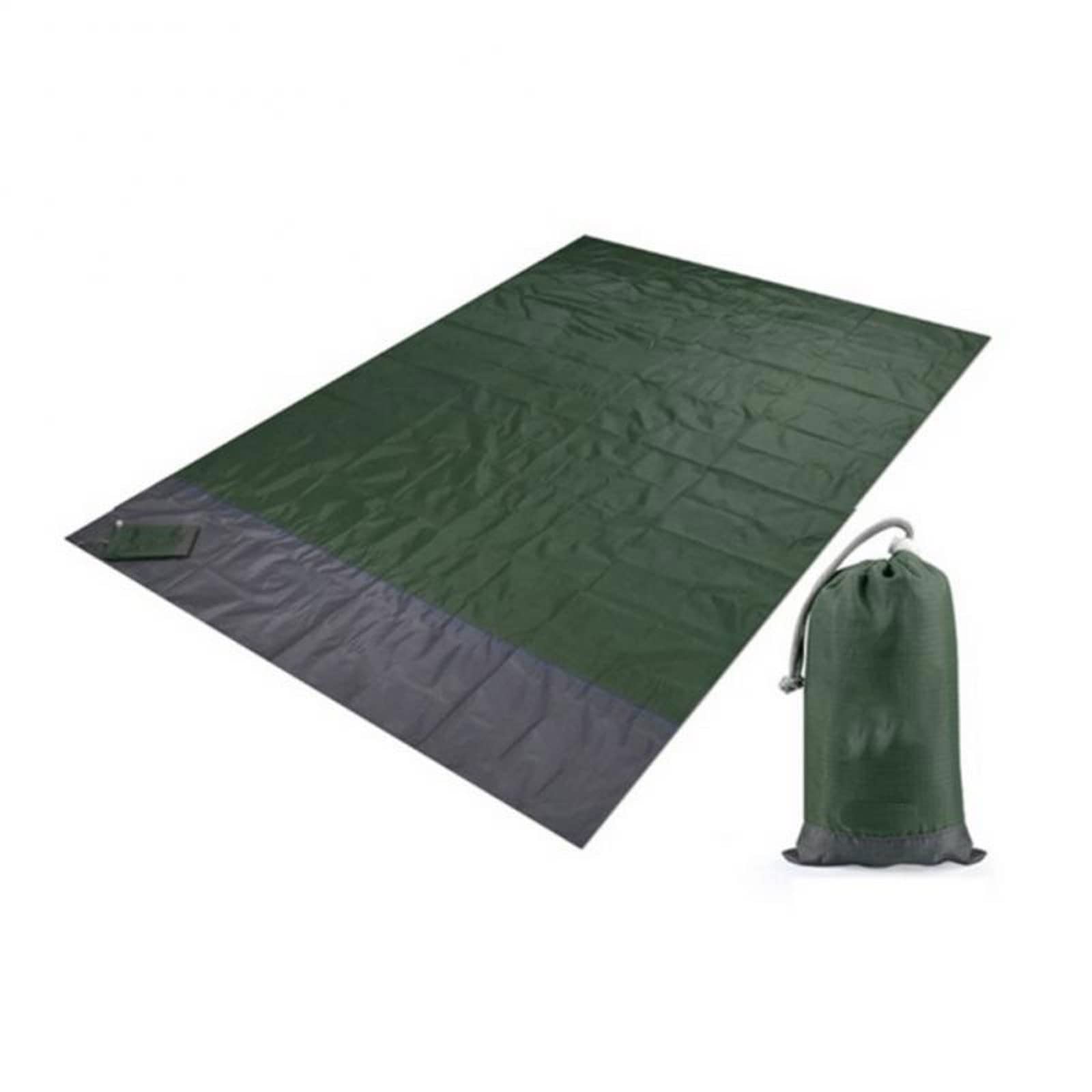 ChenYuNiu Waterproof Beach Mat Sand-Free Outdoor Blanket Portable Camping Tent Mat Deep Green 200x140cm Ideal for Beach Picnic Hiking Travel