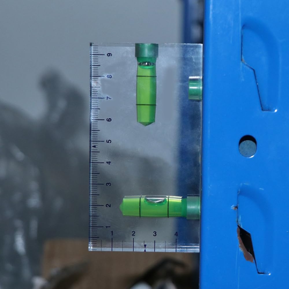Mini-waterpas, magnetisch, transparant, in twee richtingen, horizontaal