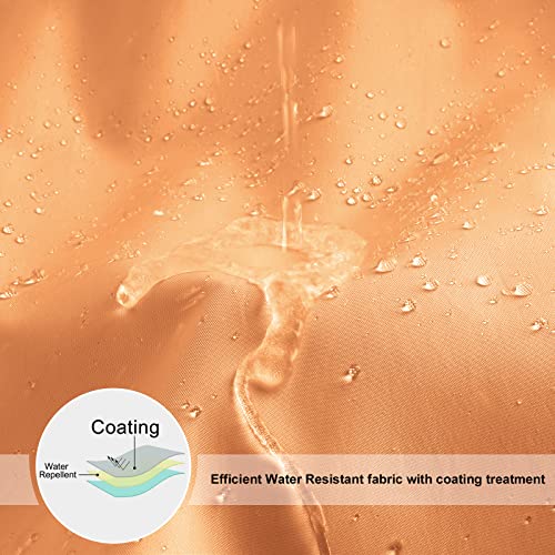 EurCross Orange Shower Curtain 180 x 200cm Long, Mould Proof and Mildew Resistant Fabric Shower Curtain Liner - Image 3