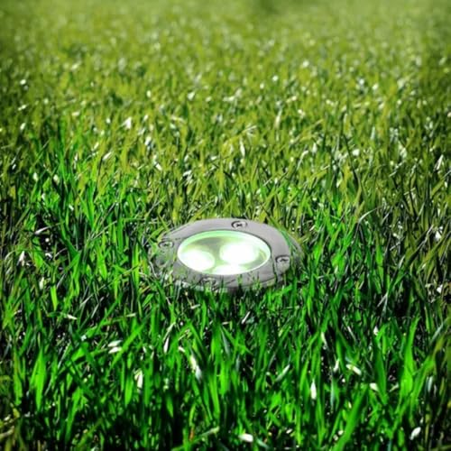 Kit 10x Balizador Blindado Piso Led Embutir Verde 1w Ip67 Bivolt