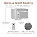 Amazon Basics 6000-BTU Window Air Conditioner with Quiet Operation, Up to 250 Sqf, Cool and Fan Functions, Washable Filter, Adjustable Window Kit, Digital Temperature Display, Remote Control, White