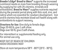 Vista 9 de Breeder's Edge Breed to Wean, Multivitamínico prenatal y posnatal para perros y gatos, apoya a las madres embarazadas y lactantes, suplemento