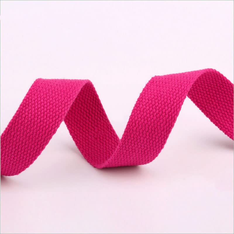 Heavy Cotton Webbing Bag Straps 38mm 24 Colours Canvas Tape Ribbon (Hot Pink, 2 metre)