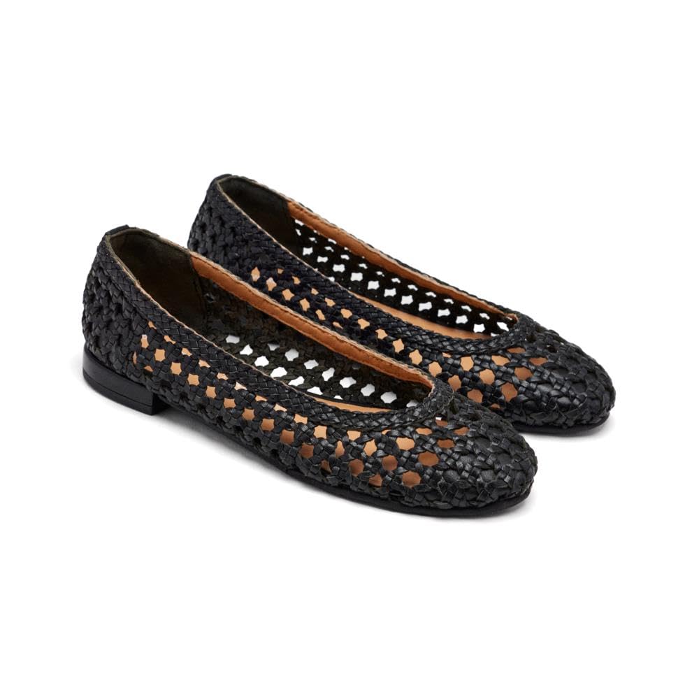 GIOSEPPO Women's Lorain Mary Jane Flat, Black/White, 4.5 UK