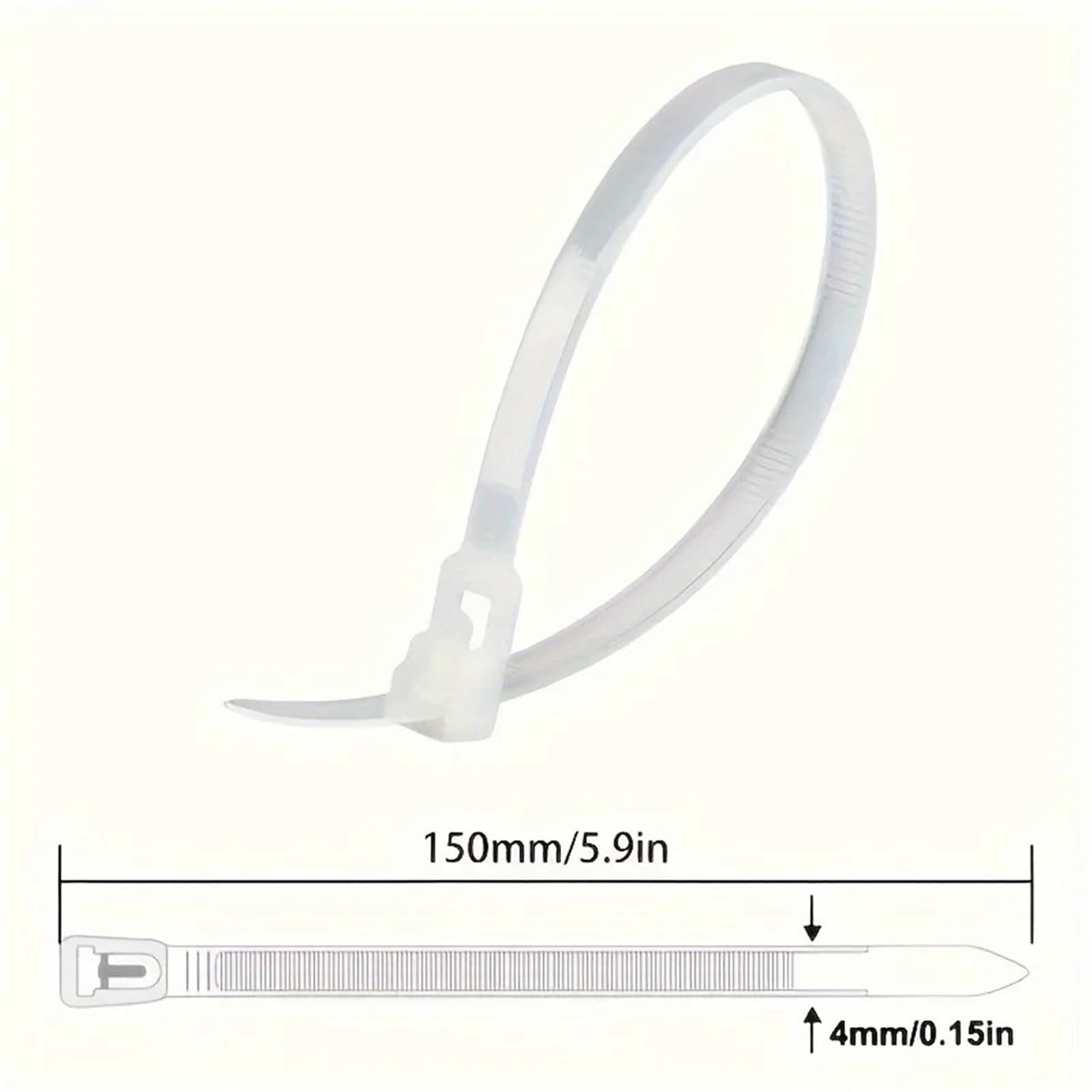 Bridas de nylon con clip, 1000 bridas de nailon multicolor for cables, gestión ajustable, resistente a la intemperie