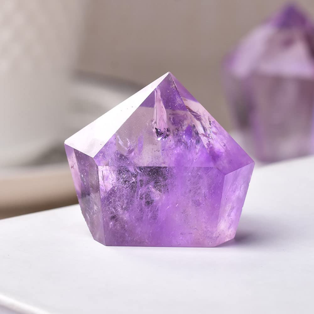 Quartz améthyste naturelle de 3,5 cm idéal pour purifier l'atmosphère du bureau