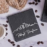 Blue Ridge Mountain Gifts - Pittsburgh PA Skyline Coasters, Set of 4 - Pittsburgh Pennsylvania Souvenir, Slate Coasters with Minimalist Skyline, Housewarming Gift for Friends, Family, & Neighbors