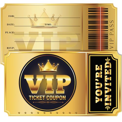 Lumoaster Birthday Party Invitations - Birthday Invitations for Boys Girls - Movie VIP Party Invitations - 20 Sets 4X7 Inch with Envelopes - Kids B-day Invites - Theme Party Decorations