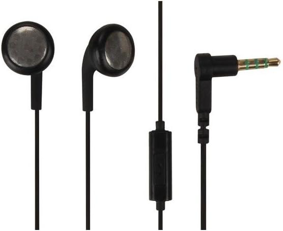Roxcore ROX600 In-Ear Headphones showing the earbuds, in-line microphone, and 3.5mm jack.